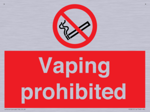 Vaping prohibited